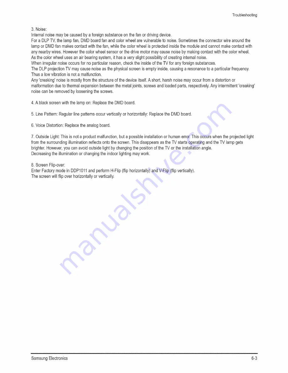 Samsung HLRS078WX/XAA Service Manual Download Page 39