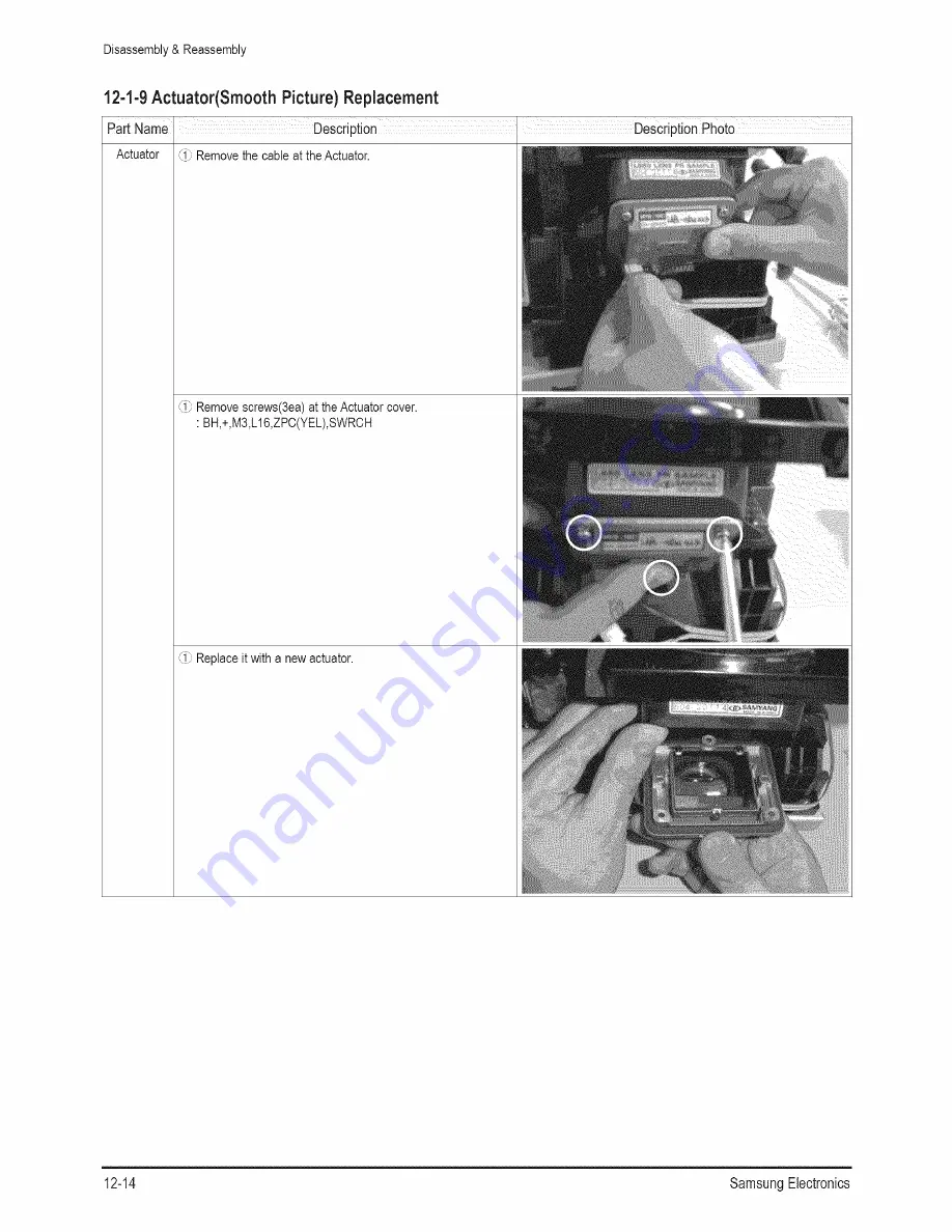 Samsung HLRS078WX/XAA Service Manual Download Page 124