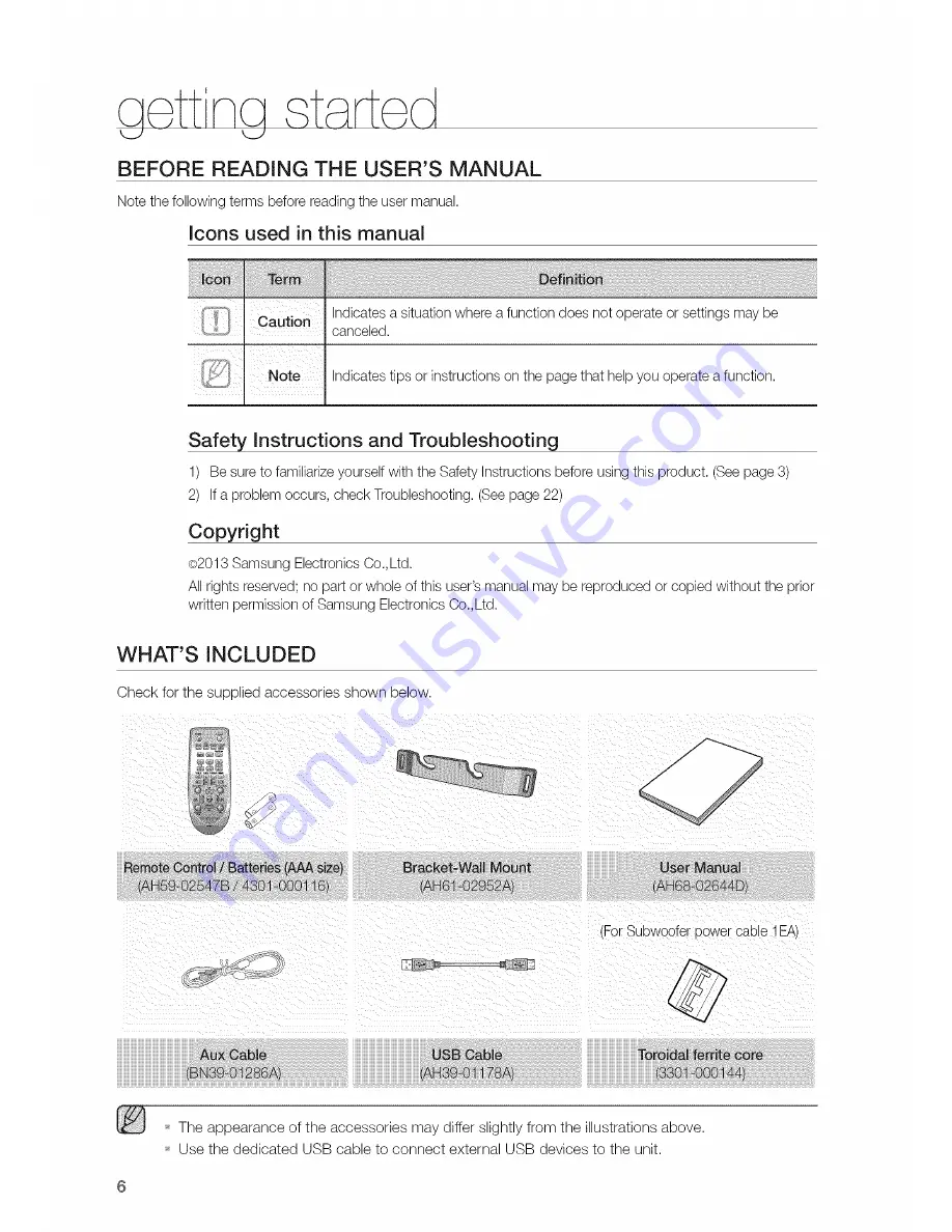 Samsung HW-F450/ZA Скачать руководство пользователя страница 6