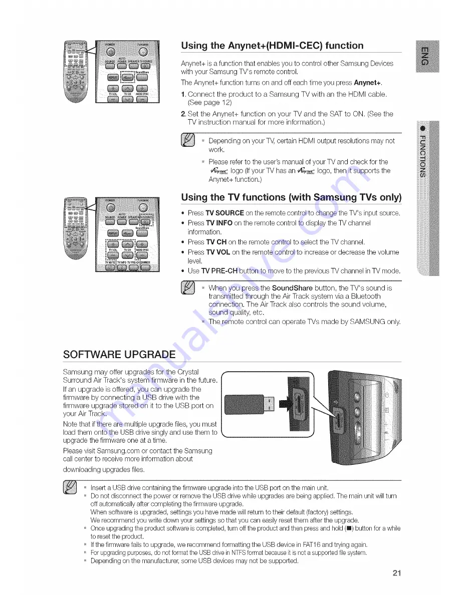 Samsung HW-F450/ZA Скачать руководство пользователя страница 21