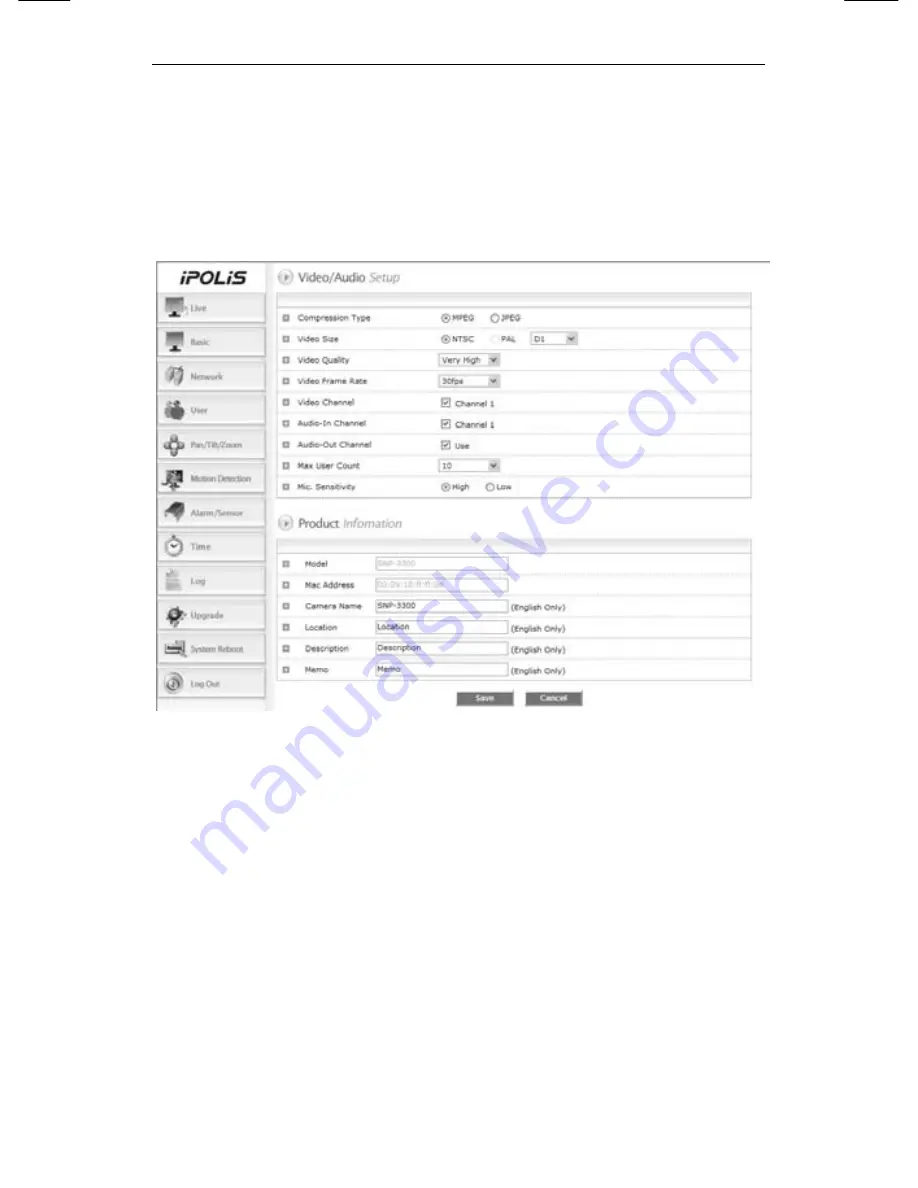 Samsung iPolis SNP-3300A User Manual Download Page 57