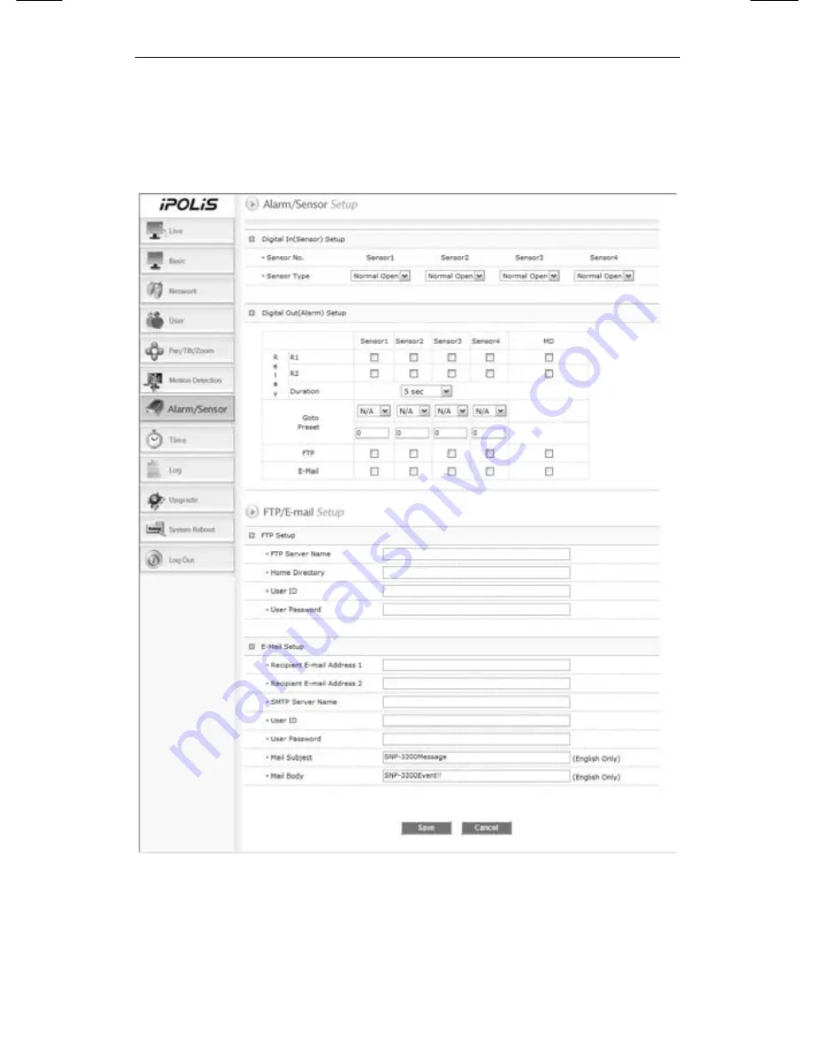 Samsung iPolis SNP-3300A User Manual Download Page 68