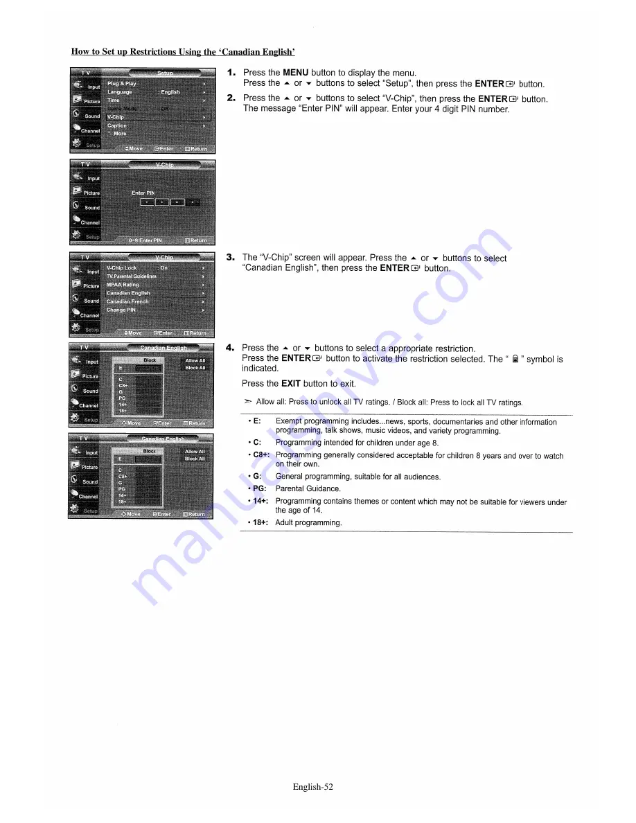 Samsung LN-S2651D Скачать руководство пользователя страница 54