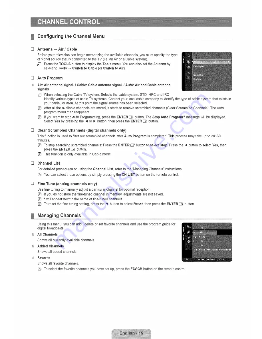 Samsung LN22B350 Series 3 350 User Manual Download Page 17