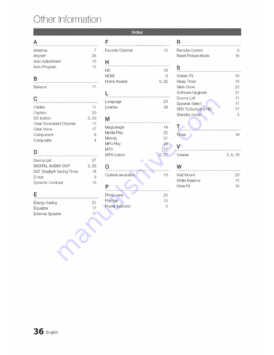 Samsung LN22D450 User Manual Download Page 36