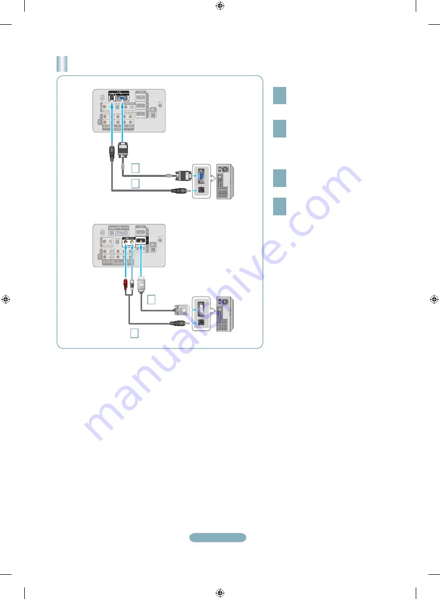 Samsung LN40A650A1FXZA Quick Setup Manual Download Page 7