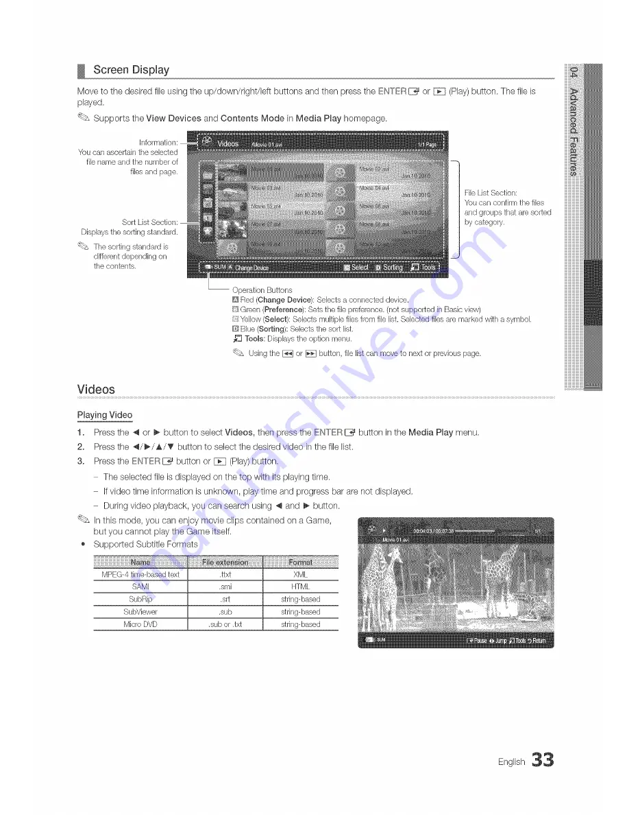 Samsung LN40C630 Operator'S Manual Download Page 33