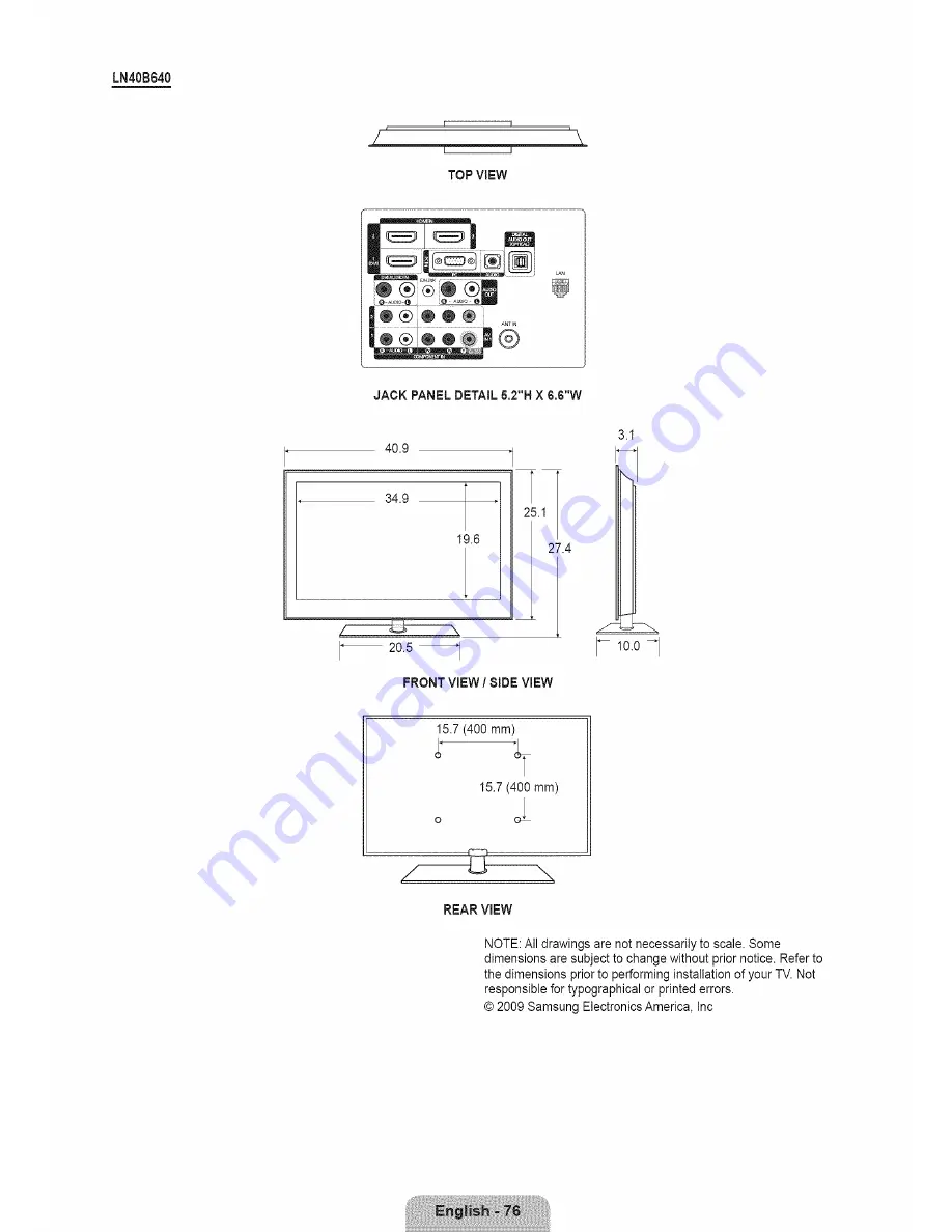 Samsung LN52B630 - 52