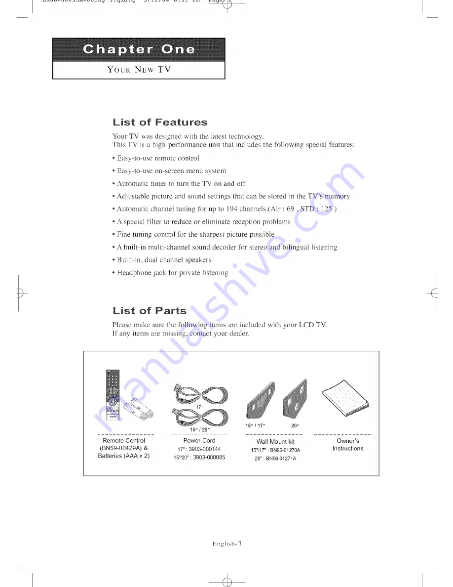 Samsung LT-P2045 Owner'S Instructions Manual Download Page 5