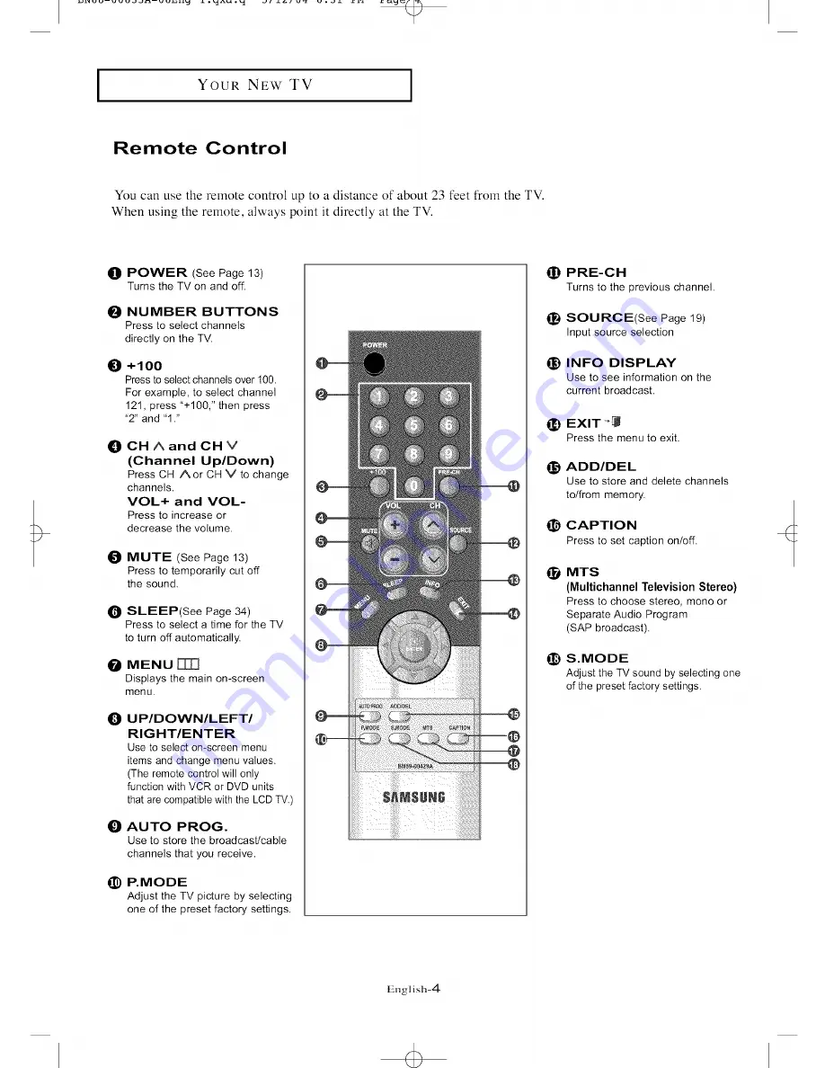 Samsung LT-P2045 Owner'S Instructions Manual Download Page 8