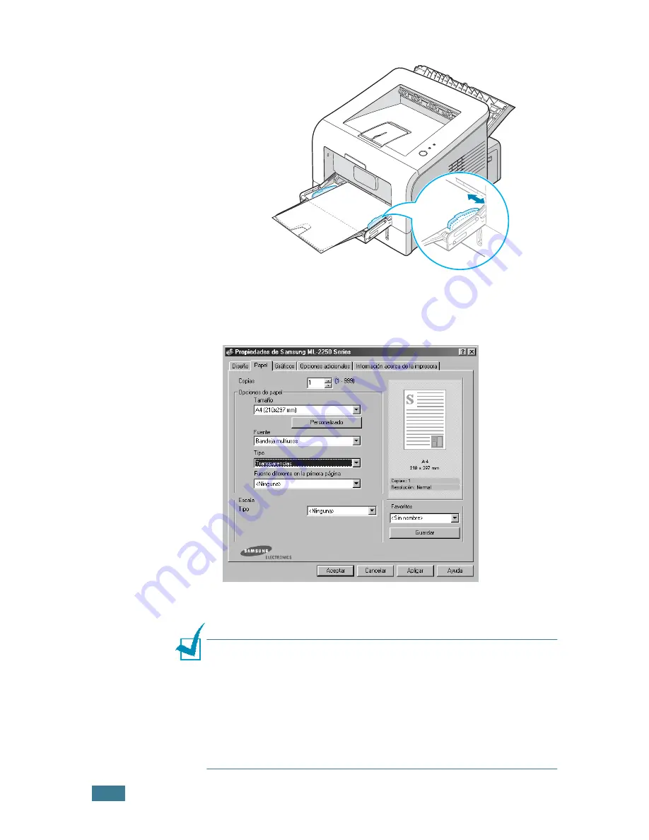 Samsung ML-2251NP - Network Business Laser Printer Manual Del Usuario Download Page 71