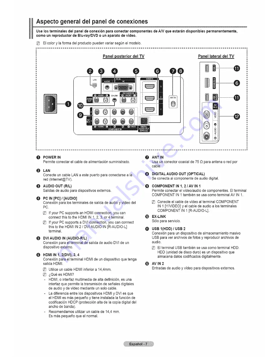 Samsung PN50B650S1FXZA Скачать руководство пользователя страница 7