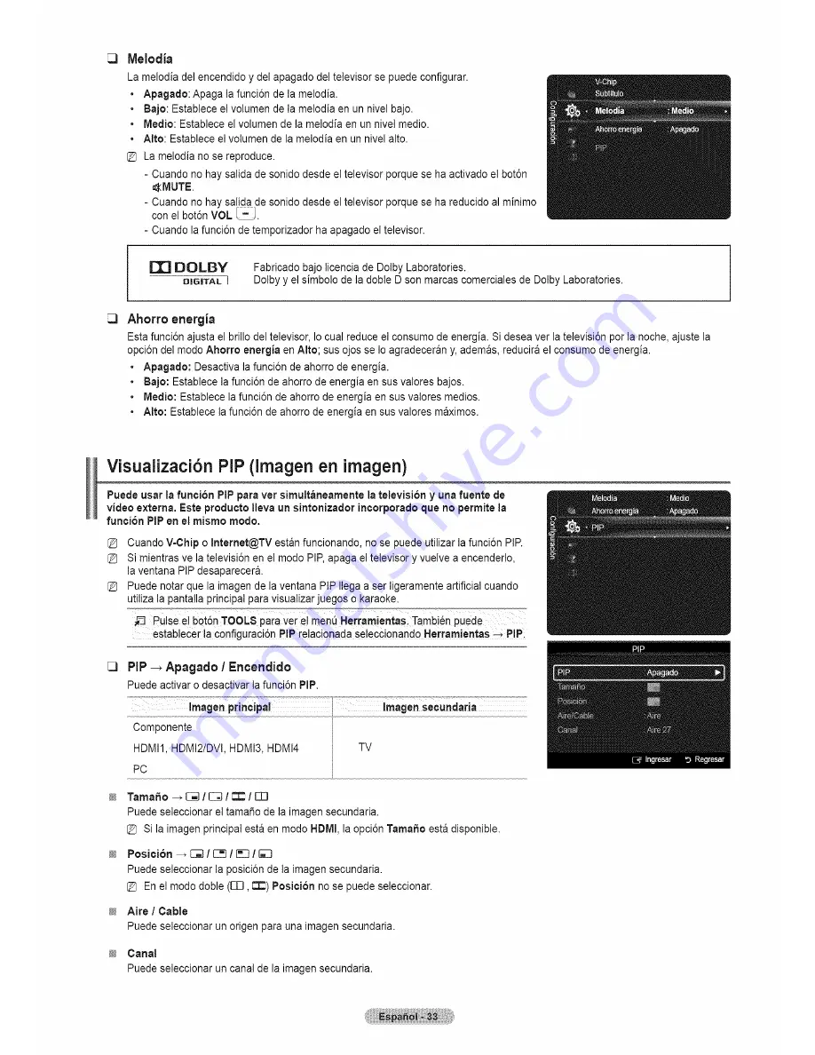 Samsung PN50B650S1FXZA Скачать руководство пользователя страница 33