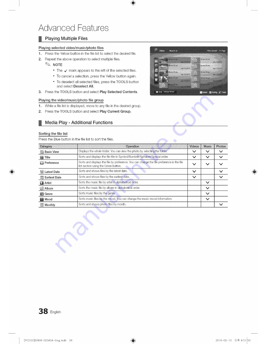 Samsung PN50C550 Скачать руководство пользователя страница 38