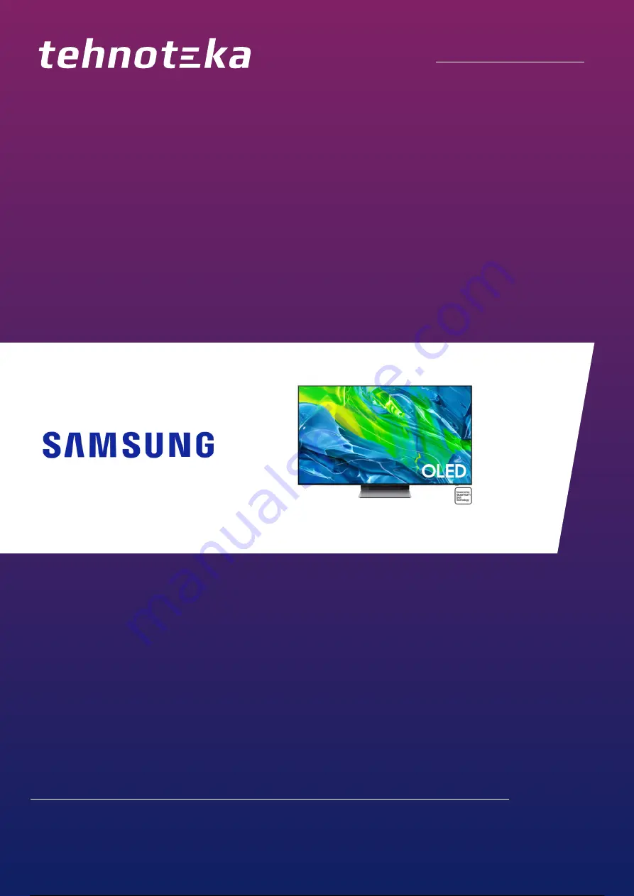 Samsung QE55S95BAT Quick Setup Manual Download Page 1