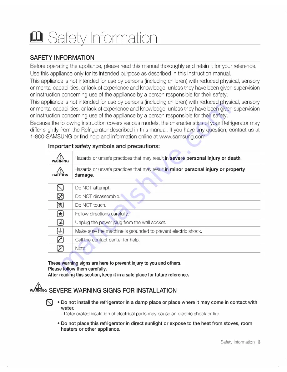 Samsung RF197 series User Manual Download Page 3