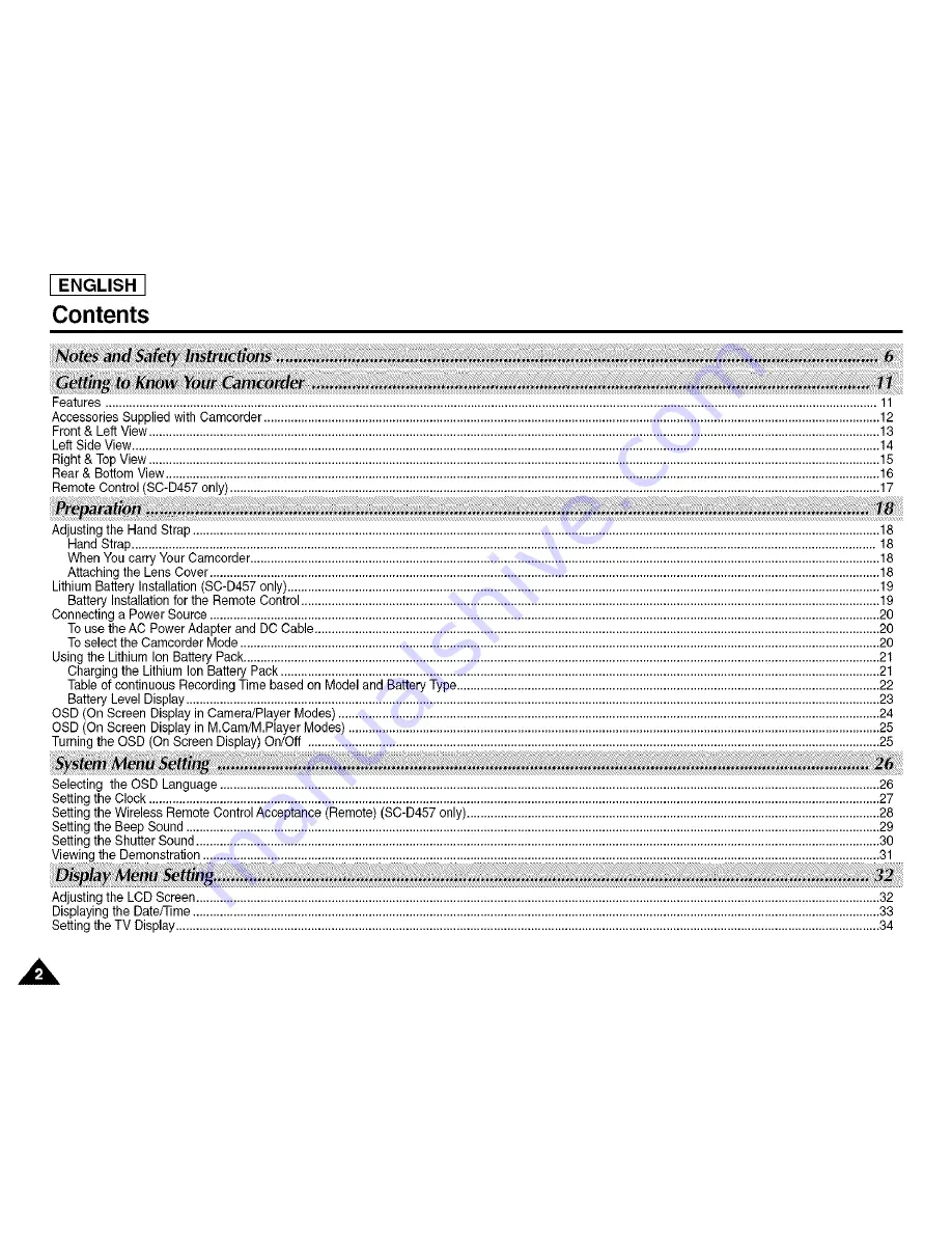 Samsung SC-D455 Скачать руководство пользователя страница 6