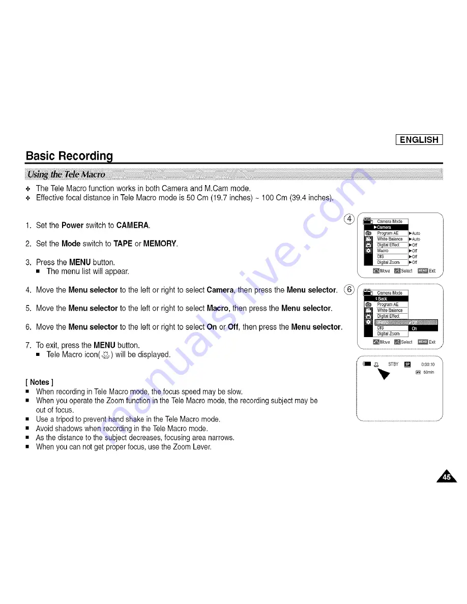 Samsung SC-D455 Owner'S Instruction Book Download Page 49