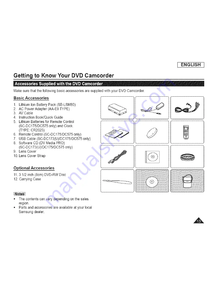 Samsung SC-DCl 73(U) Скачать руководство пользователя страница 13