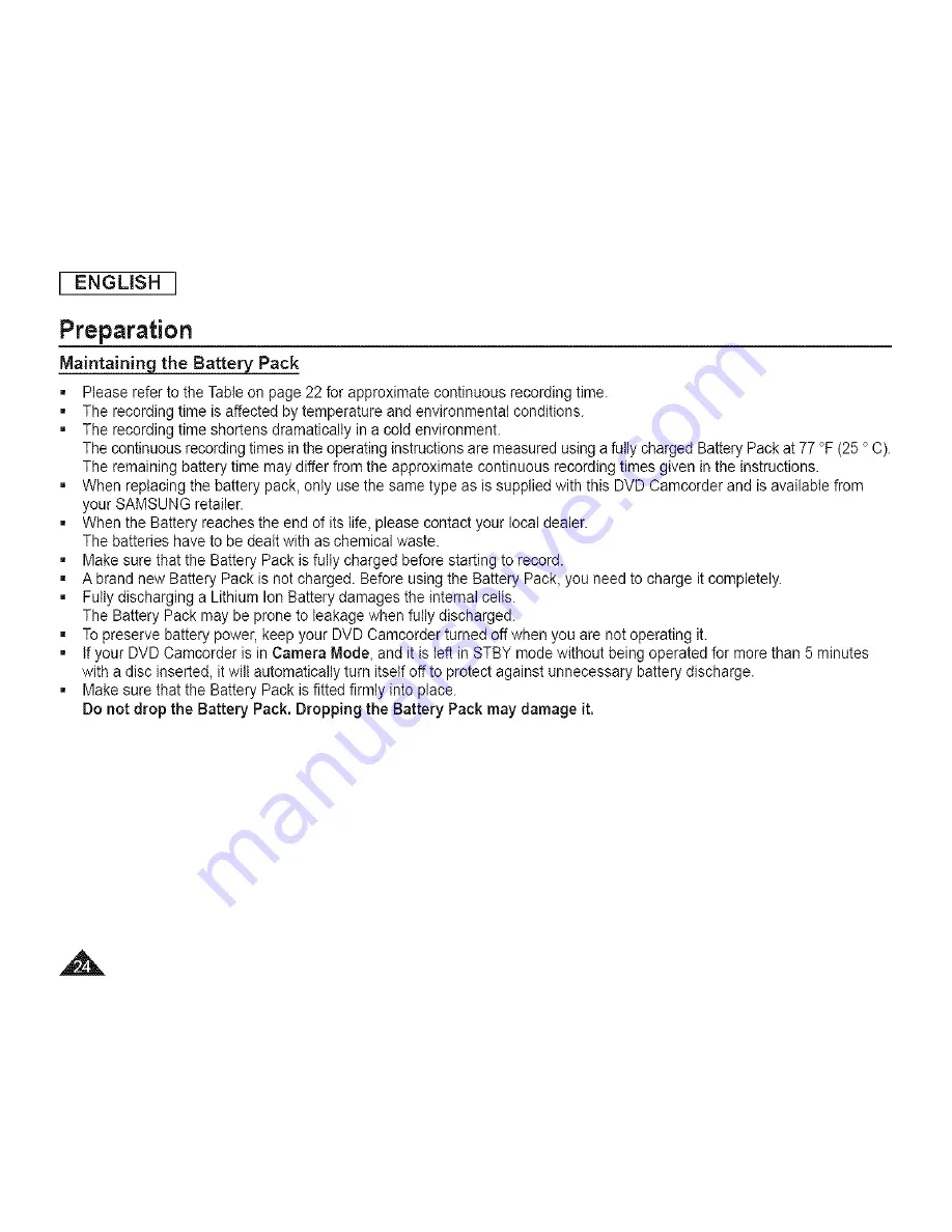 Samsung SC-DCl 73(U) Скачать руководство пользователя страница 24