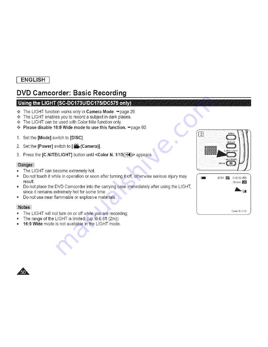 Samsung SC-DCl 73(U) Скачать руководство пользователя страница 50