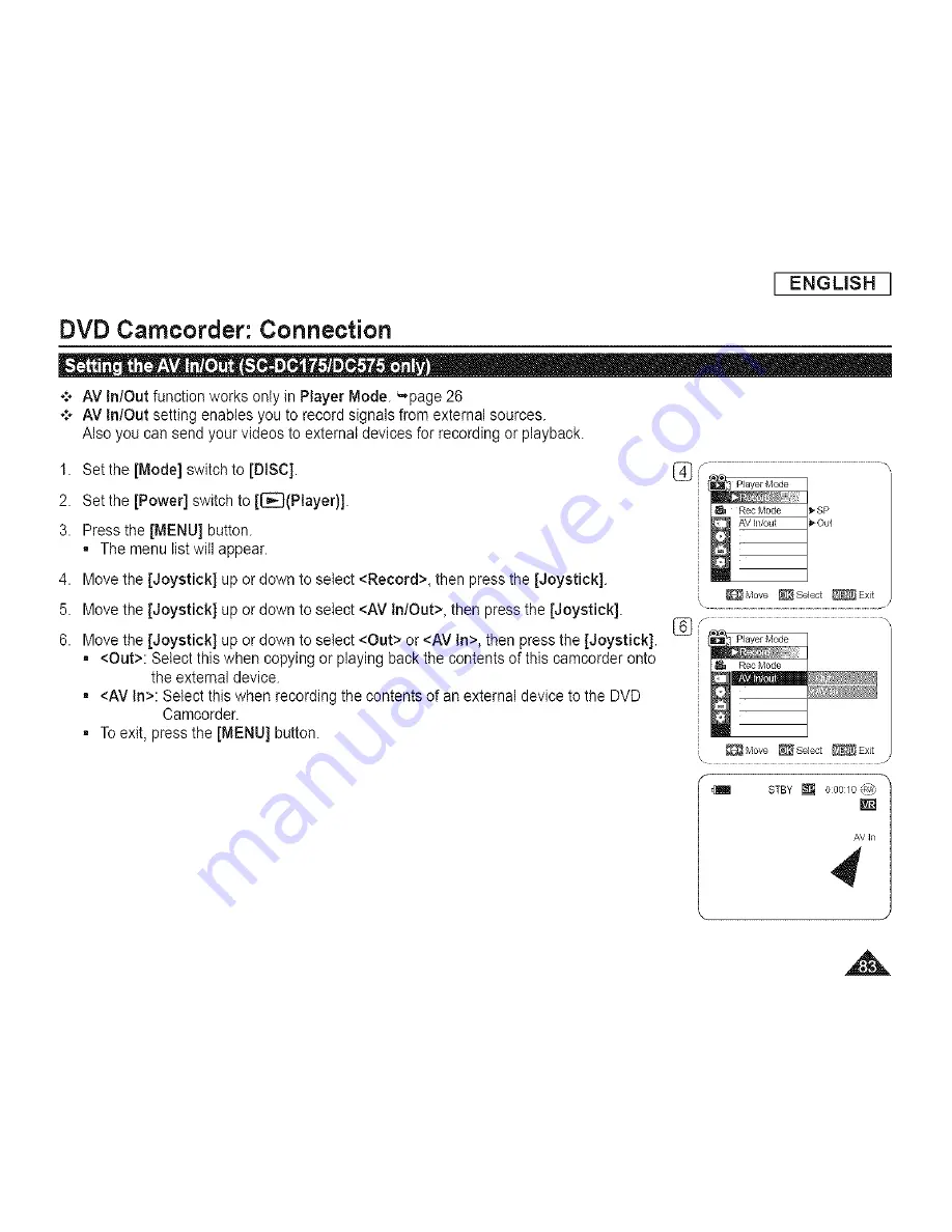 Samsung SC-DCl 73(U) Скачать руководство пользователя страница 83