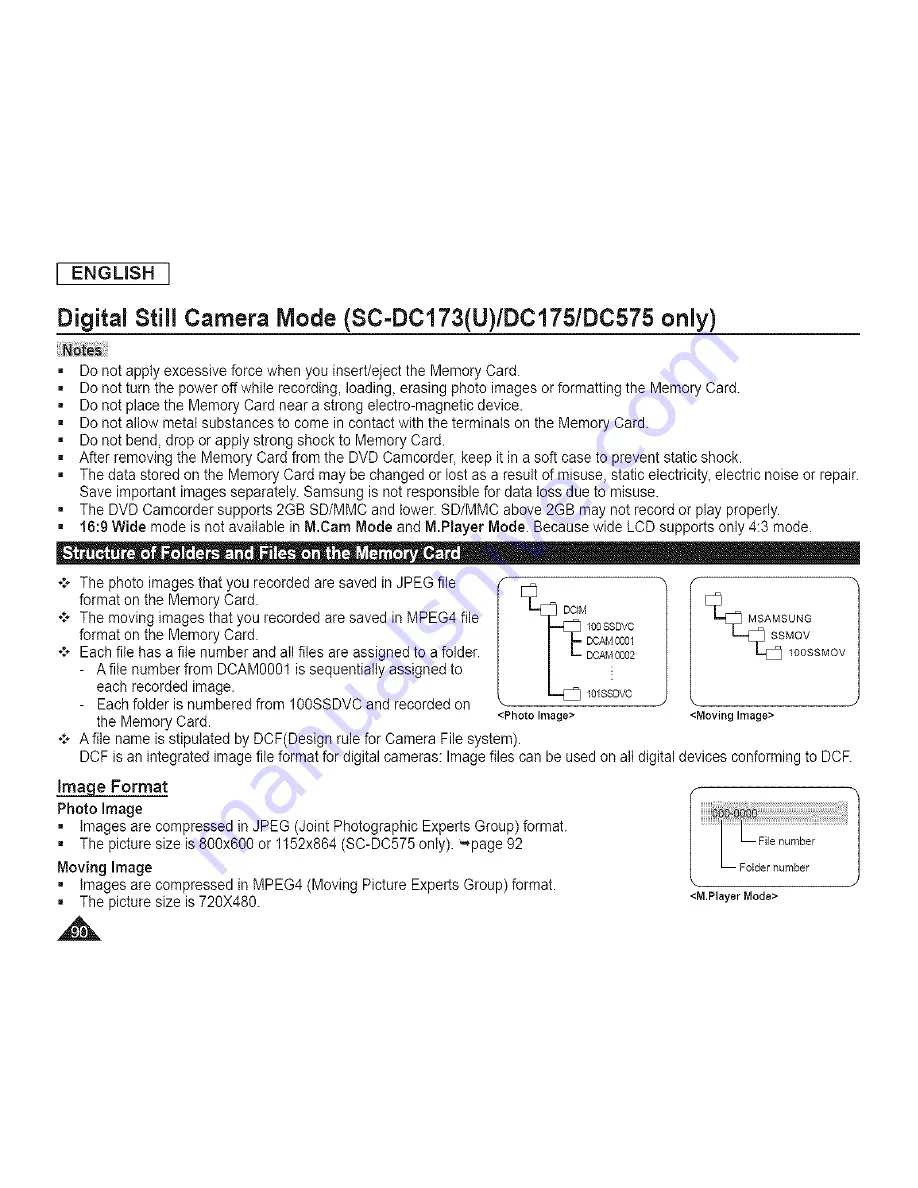 Samsung SC-DCl 73(U) Скачать руководство пользователя страница 90