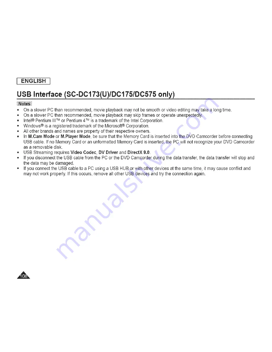 Samsung SC-DCl 73(U) Скачать руководство пользователя страница 108