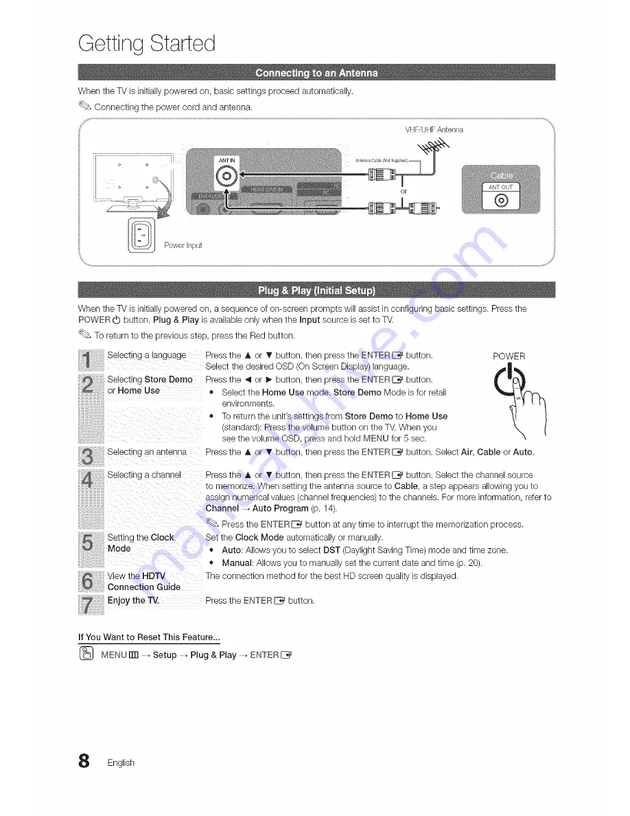 Samsung Series 5 500 LN40C500 Скачать руководство пользователя страница 8