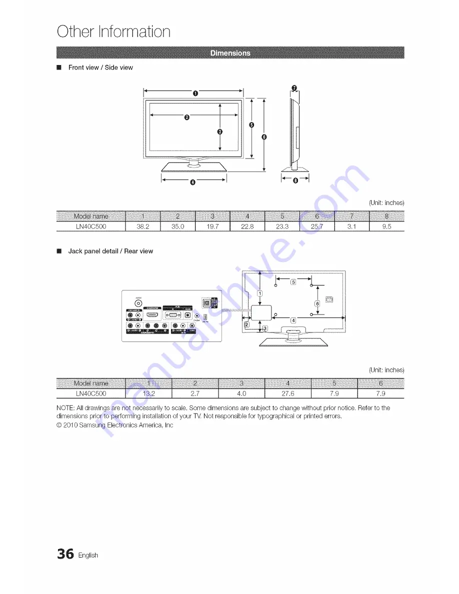 Samsung Series 5 500 LN40C500 Скачать руководство пользователя страница 36