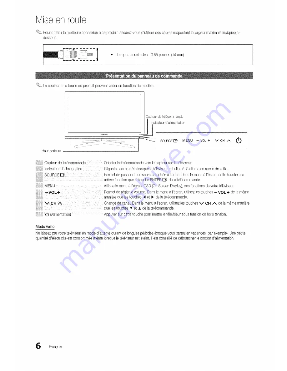 Samsung series 8+ 8000 Manuel D'Utilisation Download Page 6