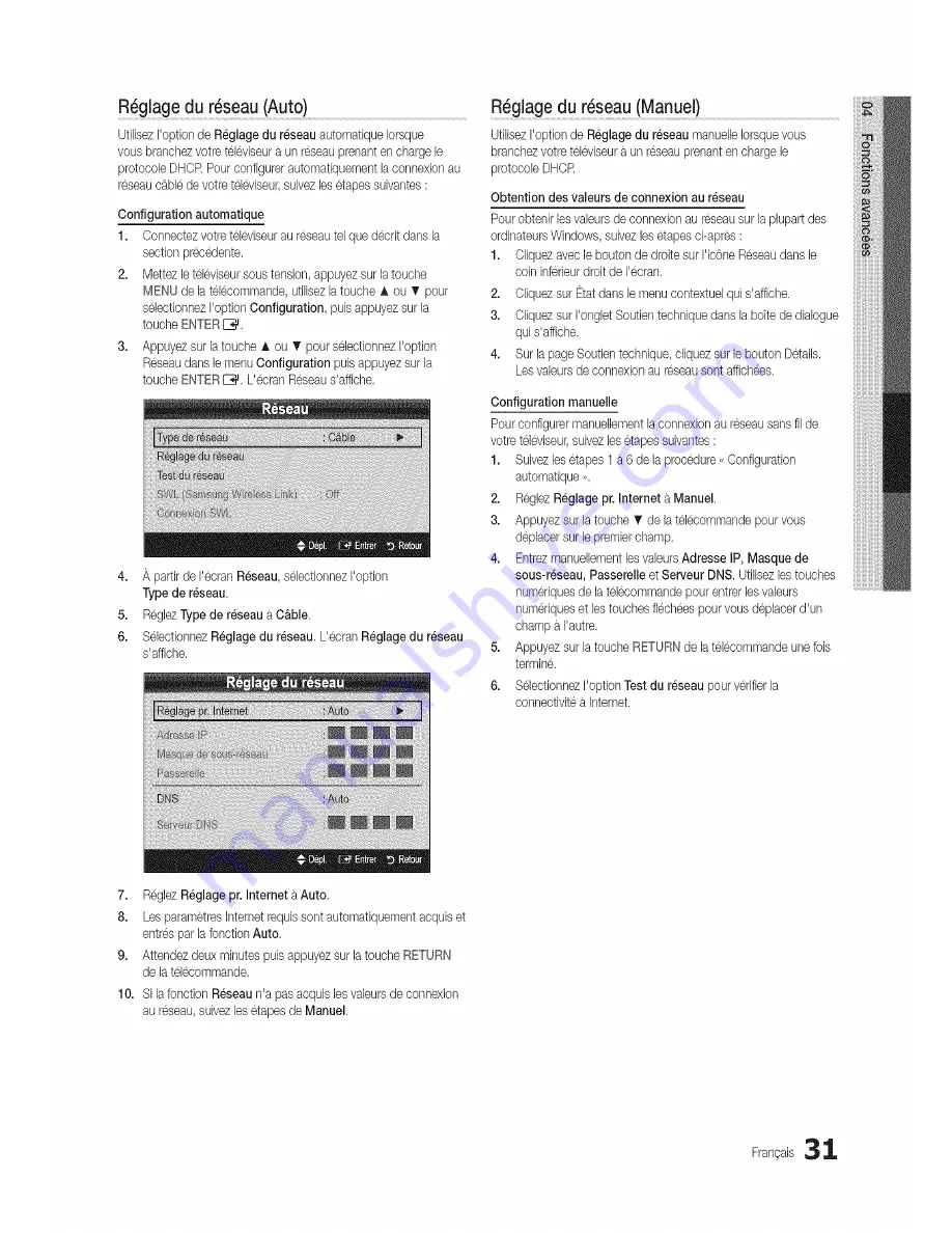 Samsung series 8+ 8000 Manuel D'Utilisation Download Page 31