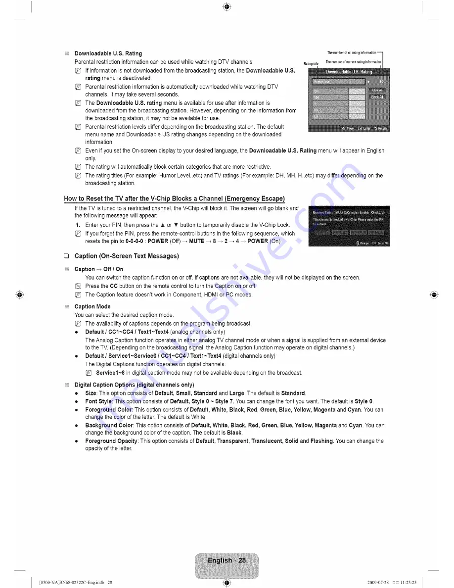 Samsung series 8 8500 User Manual Download Page 30