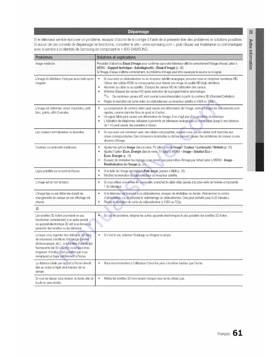 Samsung Series 9 9000 UN46C9000 Manuel Utilisateur Download Page 129