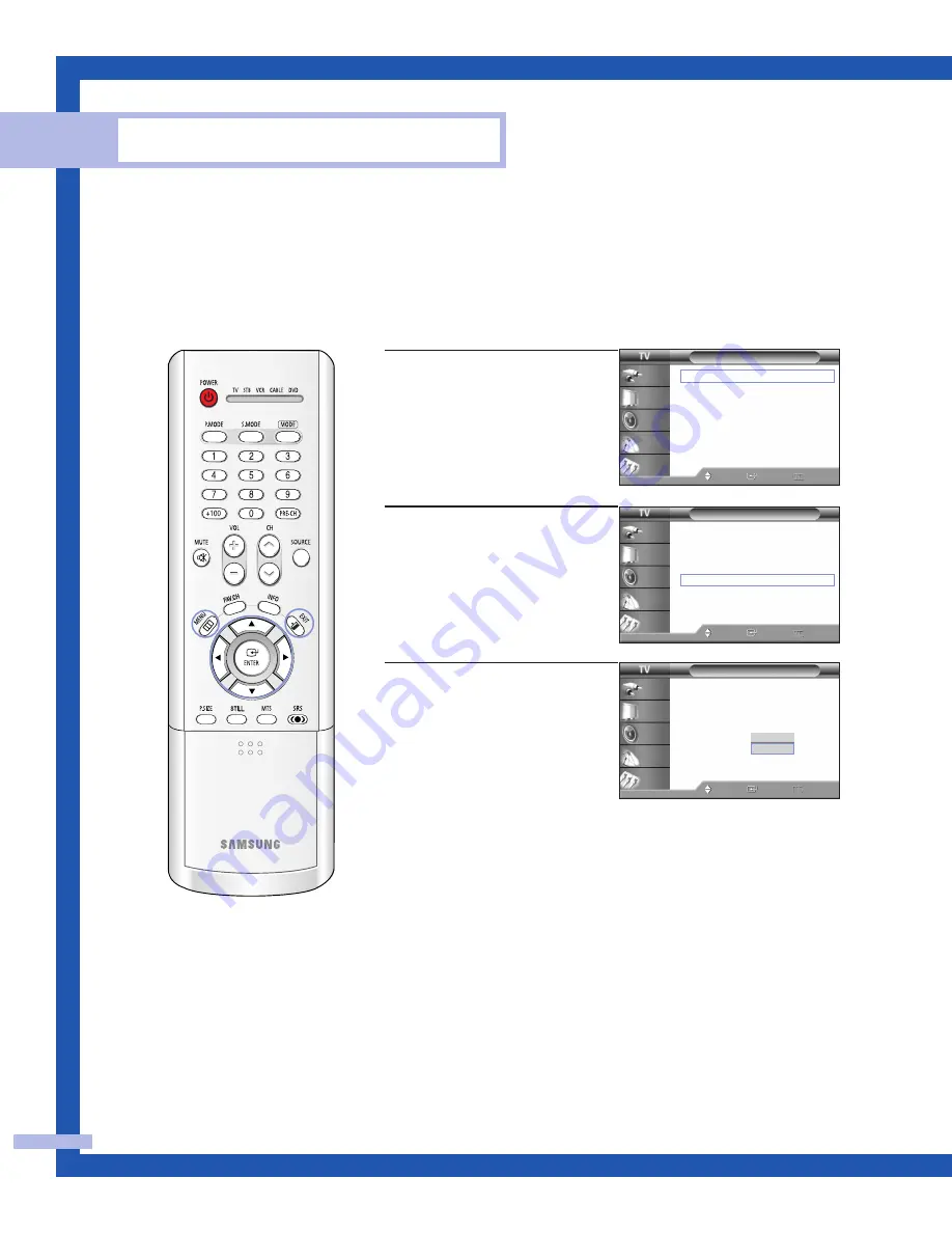 Samsung SP-61L3HR Скачать руководство пользователя страница 66