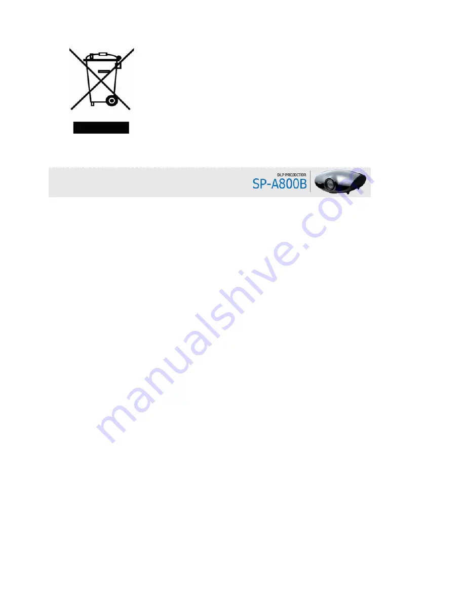 Samsung SP-A800B Owner'S Instructions Manual Download Page 7