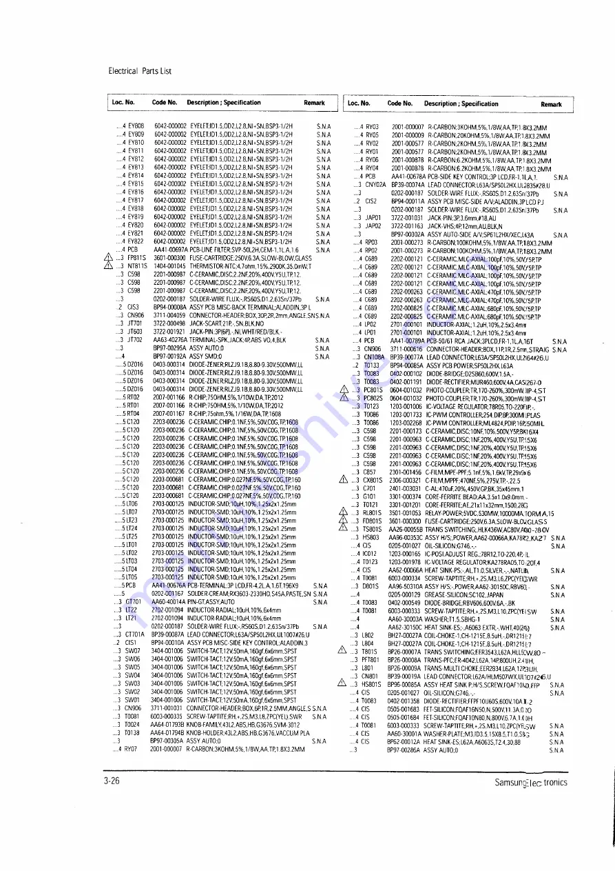 Samsung SP61L2HX/BWT Service Manual Download Page 53