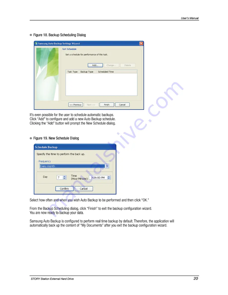 Samsung STORY Station HX-DU050DB User Manual Download Page 20