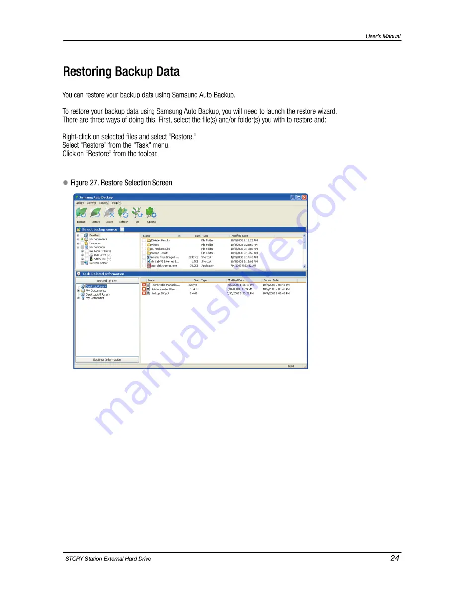 Samsung STORY Station HX-DU050DB User Manual Download Page 24