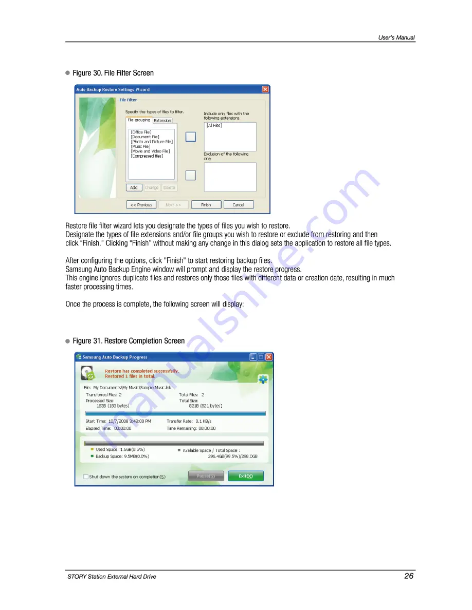 Samsung STORY Station HX-DU050DB User Manual Download Page 26