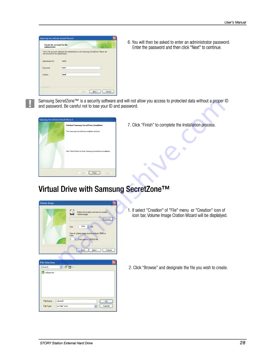 Samsung STORY Station HX-DU050DB User Manual Download Page 28