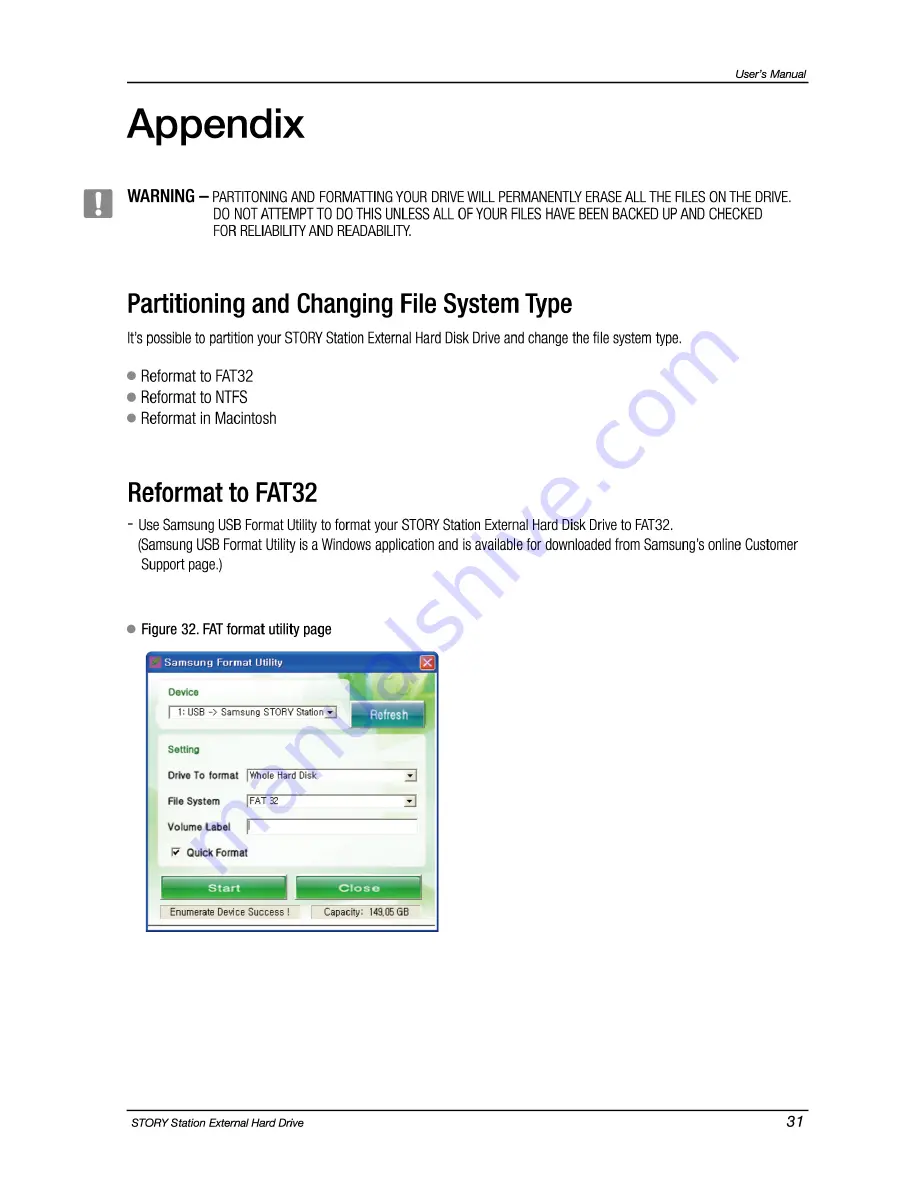 Samsung STORY Station HX-DU050DB User Manual Download Page 31