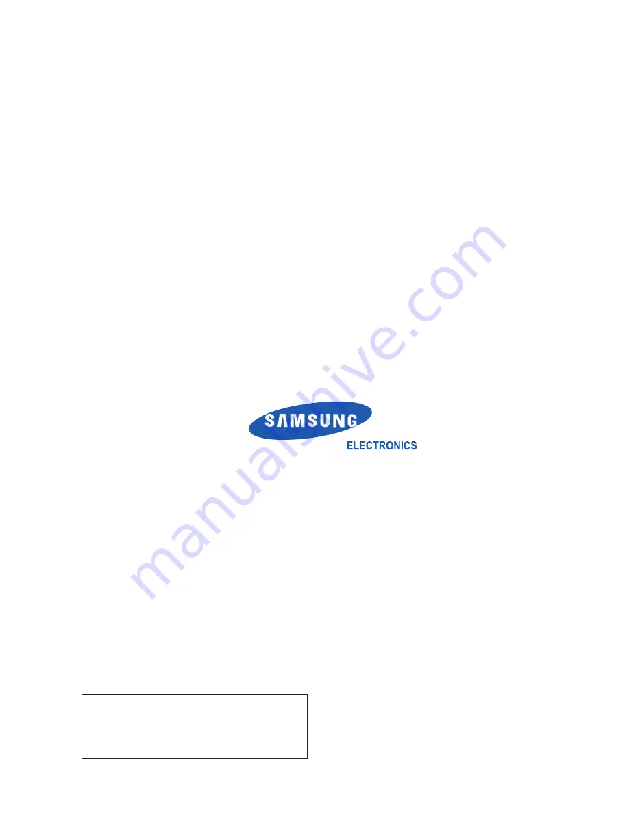 Samsung SW85ASP Service Manual Download Page 65