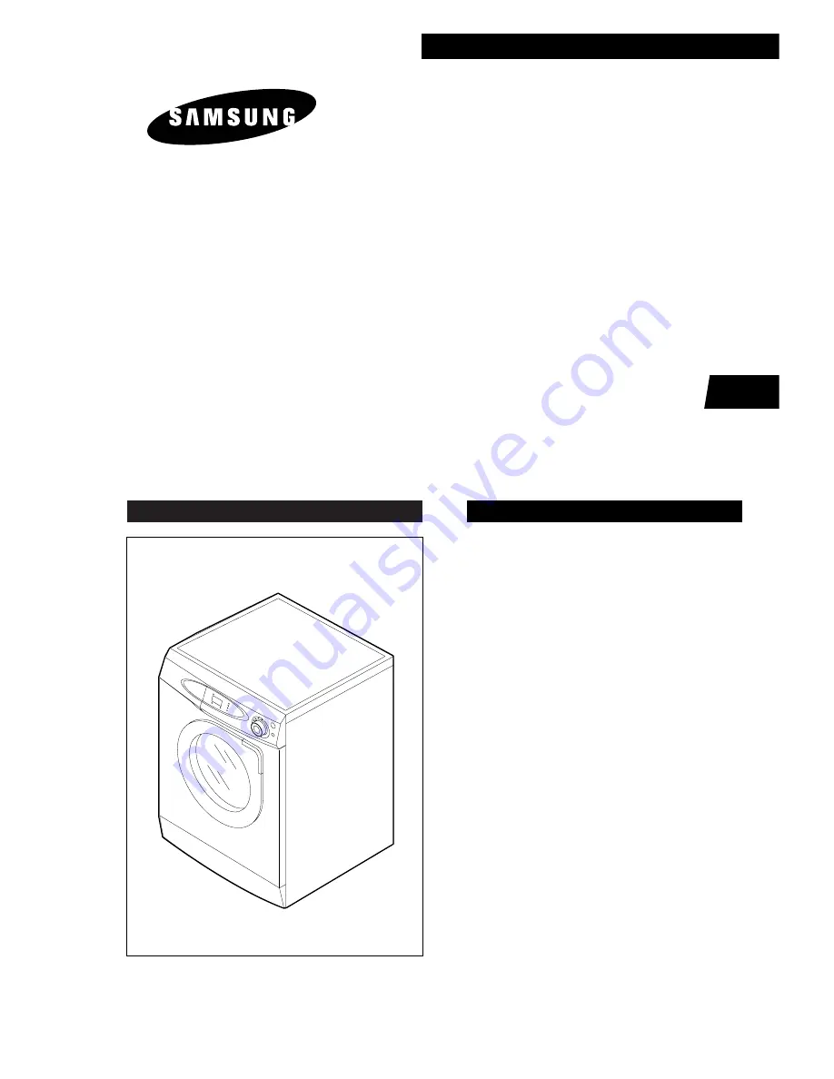 Samsung SWF-P8IW/XEH Service Manual Download Page 1