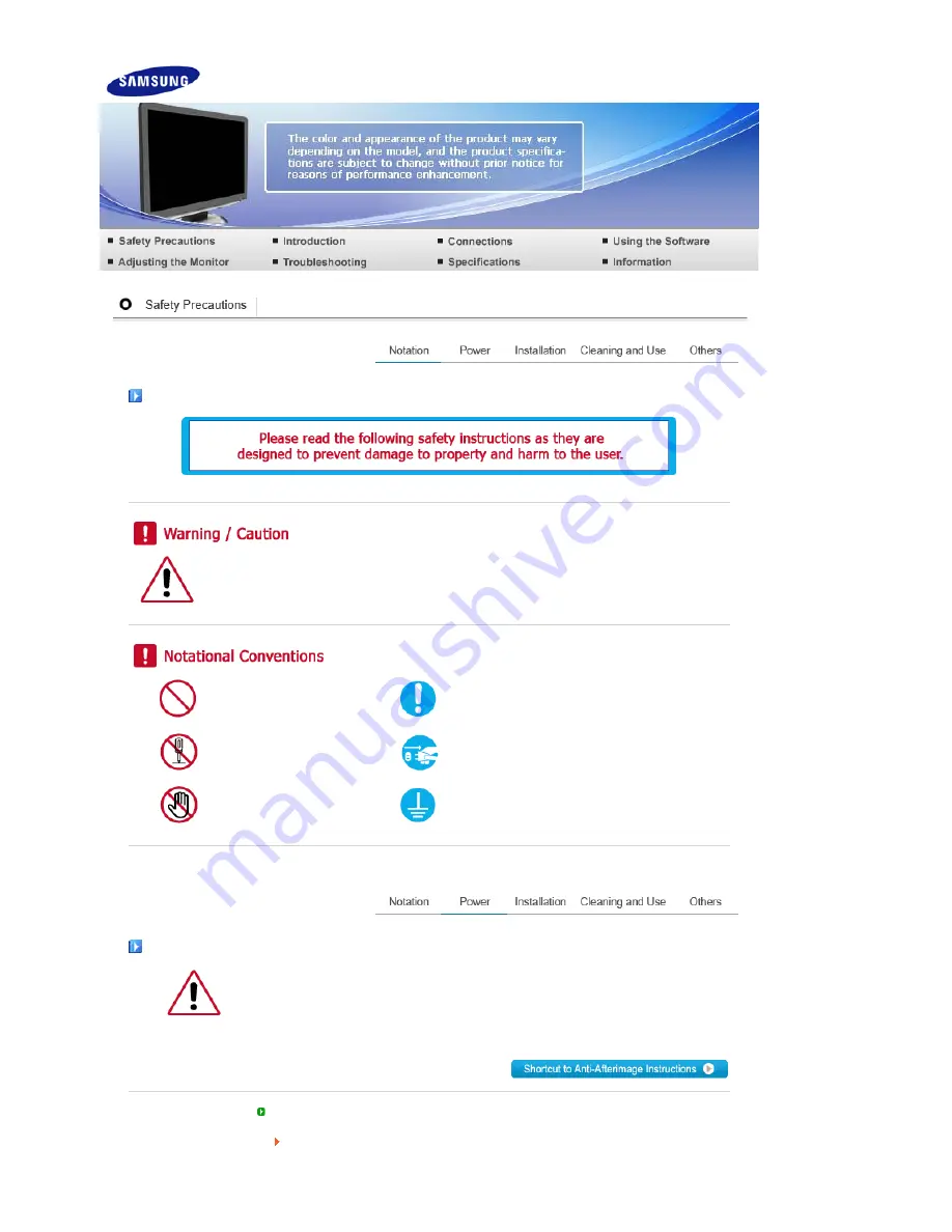 Samsung SyncMaster 206NW User Manual Download Page 2