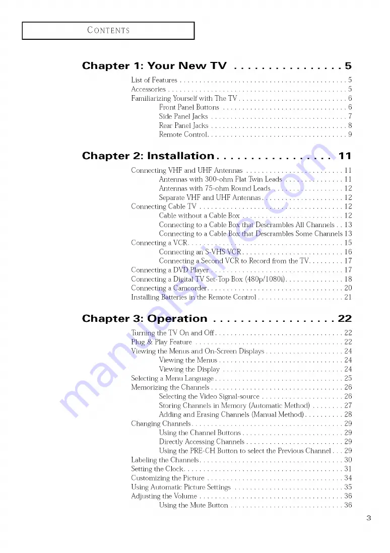 Samsung TX-P2665W, TX-P2766, TX-P3066W, TX-P3266, TX-P2664W, TX-P2734, TX-P3064W,... Owner'S Instructions Manual Download Page 3