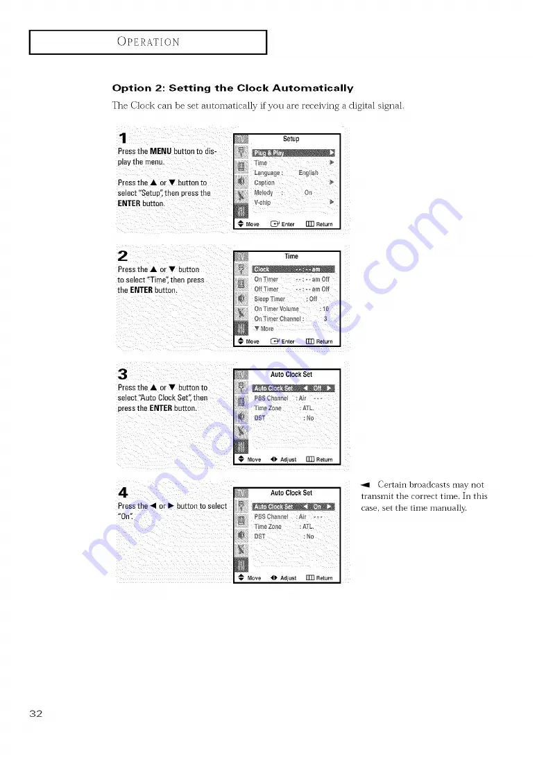 Samsung TX-P2665W, TX-P2766, TX-P3066W, TX-P3266, TX-P2664W, TX-P2734, TX-P3064W,... Owner'S Instructions Manual Download Page 32