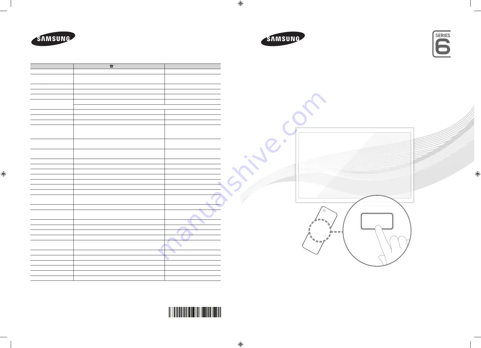 Samsung ue46es6710 Скачать руководство пользователя страница 1