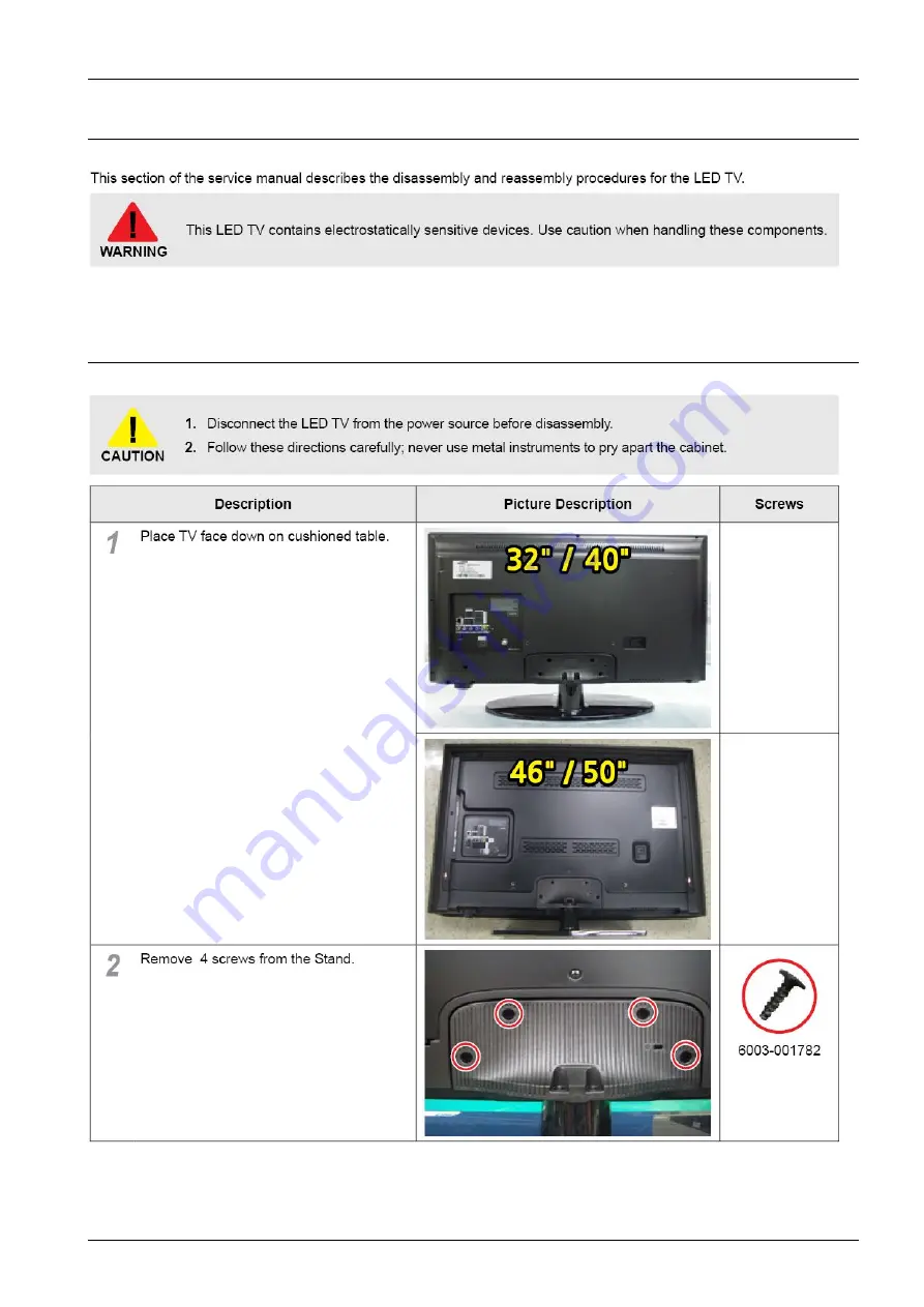 Samsung UN EH5300F Series Service Manual Download Page 17