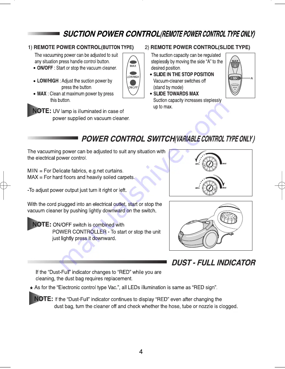 Samsung VC-8615EN Operating Instructions Manual Download Page 5